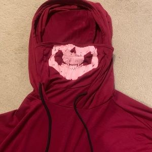 Dresslily hooded poncho with skull face mask size XL